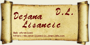 Dejana Lišančić vizit kartica